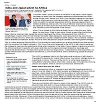 India and Japan pivot to Africa